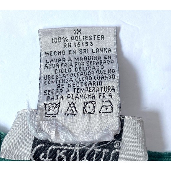 Cervelle Tank Top Womens 1X Emerald Green Velour Vintage Read Description - Picture 5 of 9